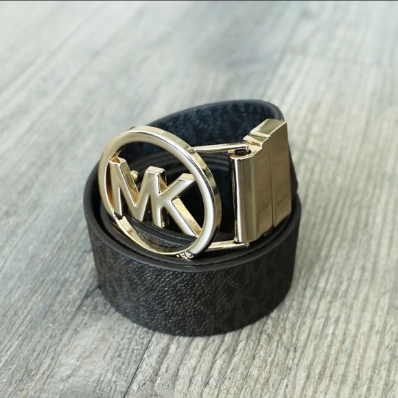 SOLD Michael Kors monogram belt MK buckle - Picture 2 of 5